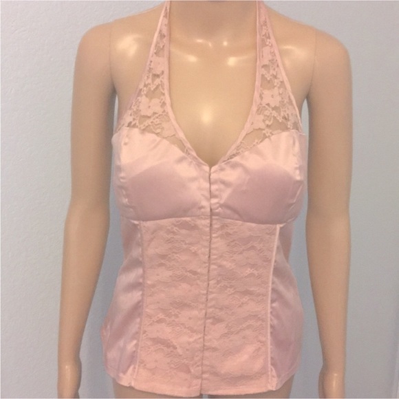 Sexy corset style closure halter top. like new never worn - Picture 1 of 3